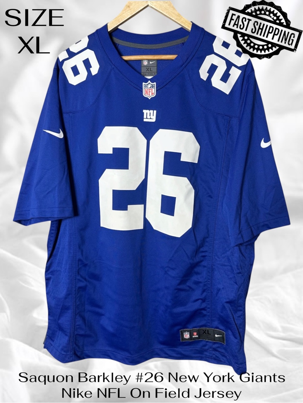 Saquon Barkley #26 New York Giants Nike NFL On Field Jersey Sz XL FAST SHIPPING